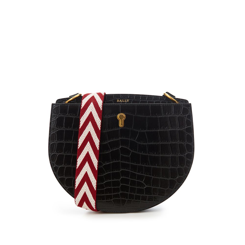 

Элегантная черная кожаная сумка Bally