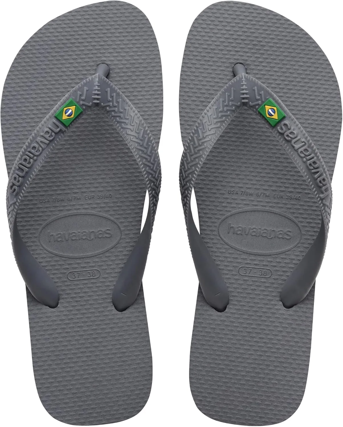 Лучшие унисекс сандалии Havaianas, бразильские сандалии, серый/стальной