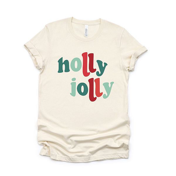 

Футболка с принтом Holly Jolly Colorful Simply Sage Market, Cream, Зеленый, Футболка с принтом Holly Jolly Colorful Simply Sage Market, Cream