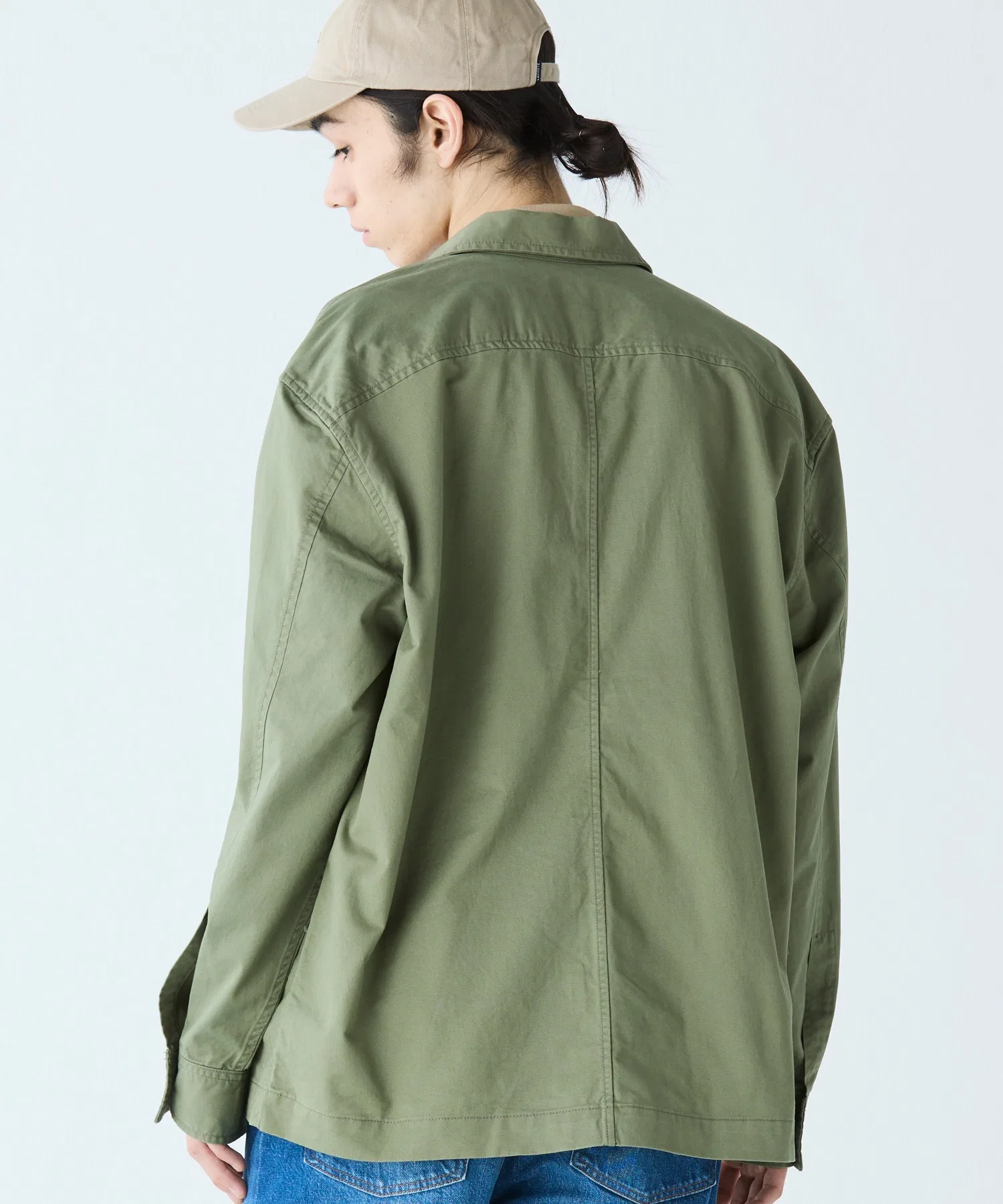Рубашка Lacoste рабочая, хлопок, асимметричные карманы, бежевый — фото 4