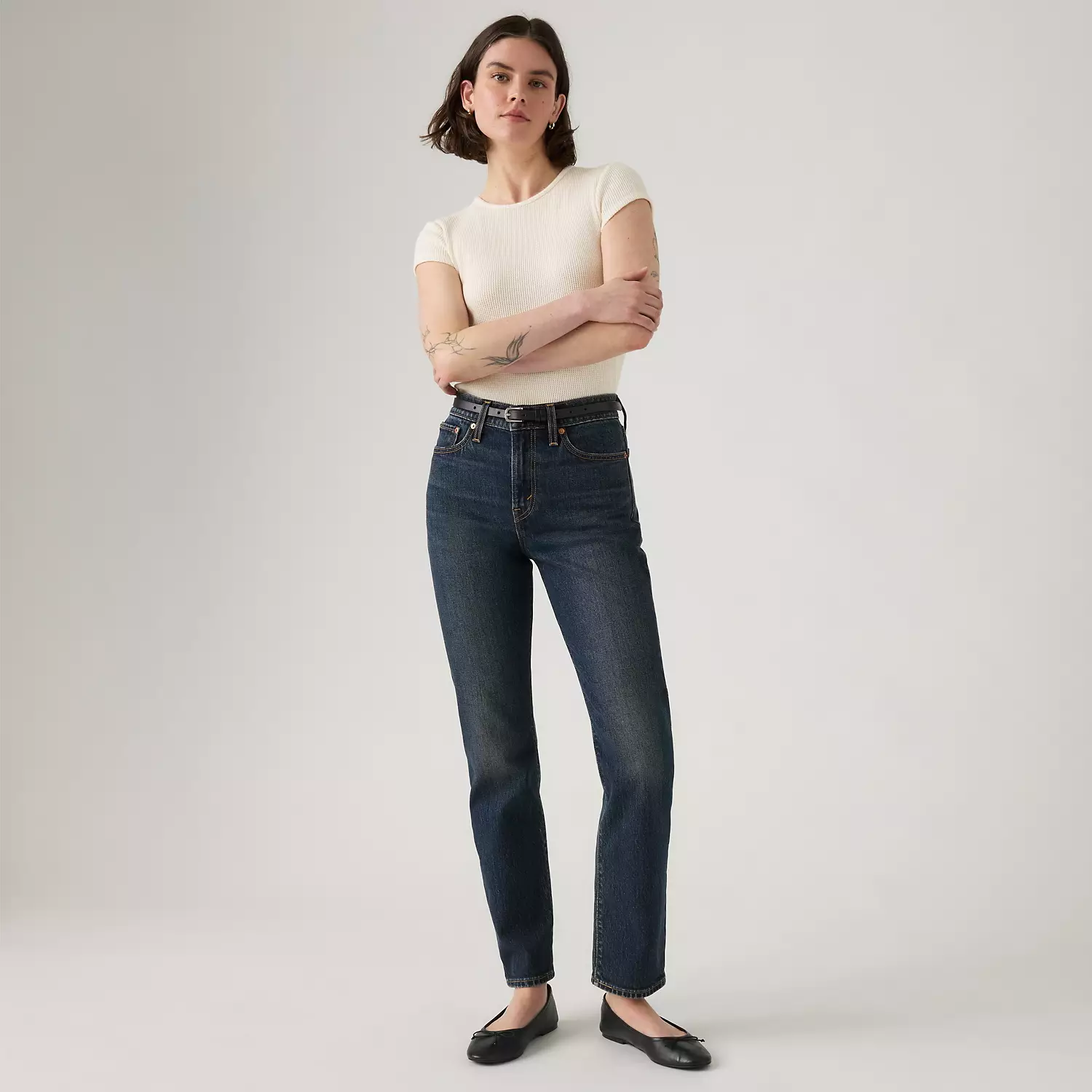 

Женские джинсы Wedgie Slim Fit Levi's, цвет Parallel Life - Dark Wash