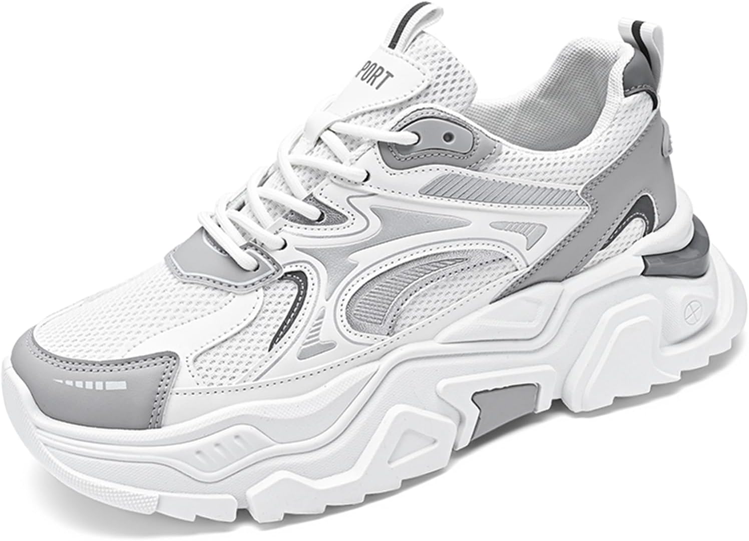 

Модные мужские кроссовки, удобные износостойкие скейтбордические туфли для всех сезонов, кроссовки для тенниса, работы и прогулок Hhhchpm, белый