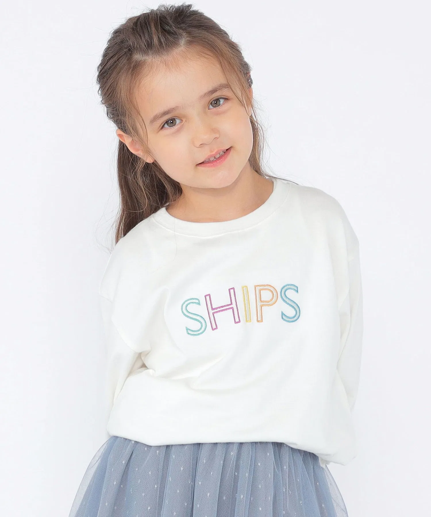 Детская футболка SHIPS KIDS с длинным рукавом и вышивкой логотипа — фото 4