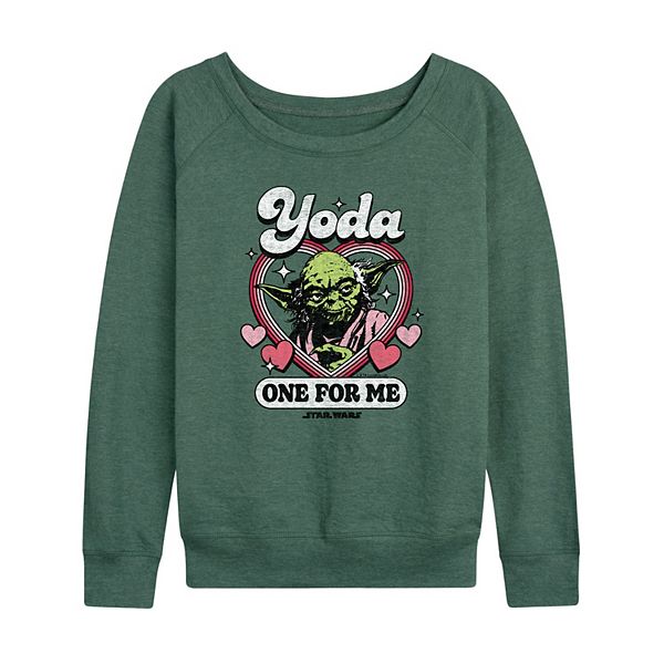 

Женская футболка с длинным рукавом yoda one for me из французского футера Star Wars