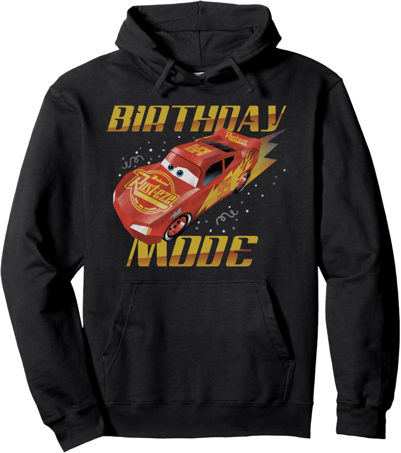 

Худи Disney Pixar Cars Lightning McQueen Birthday Fashion Hoodie, черный