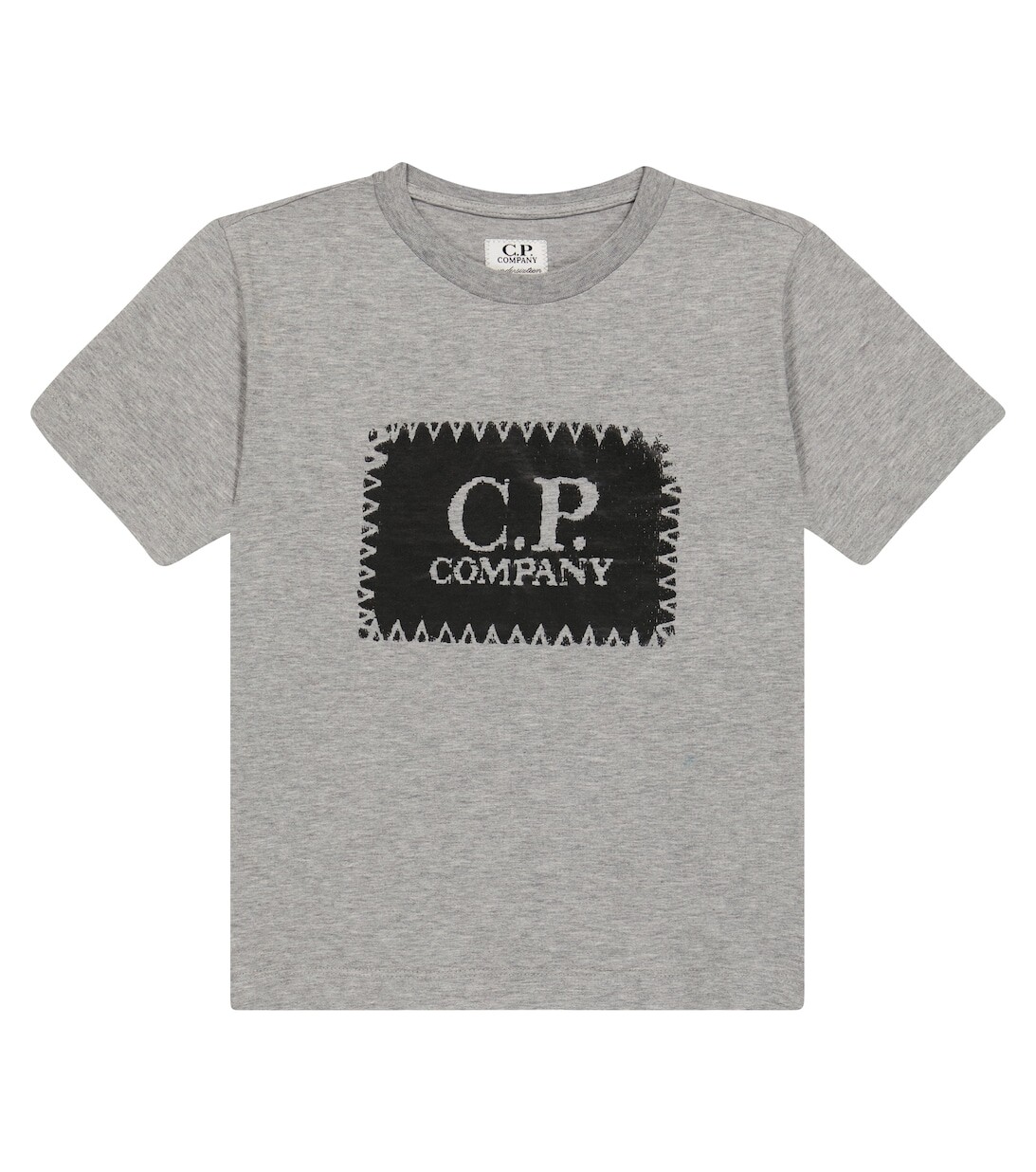 

Хлопковая футболка с логотипом C.P. COMPANY KIDS, серый
