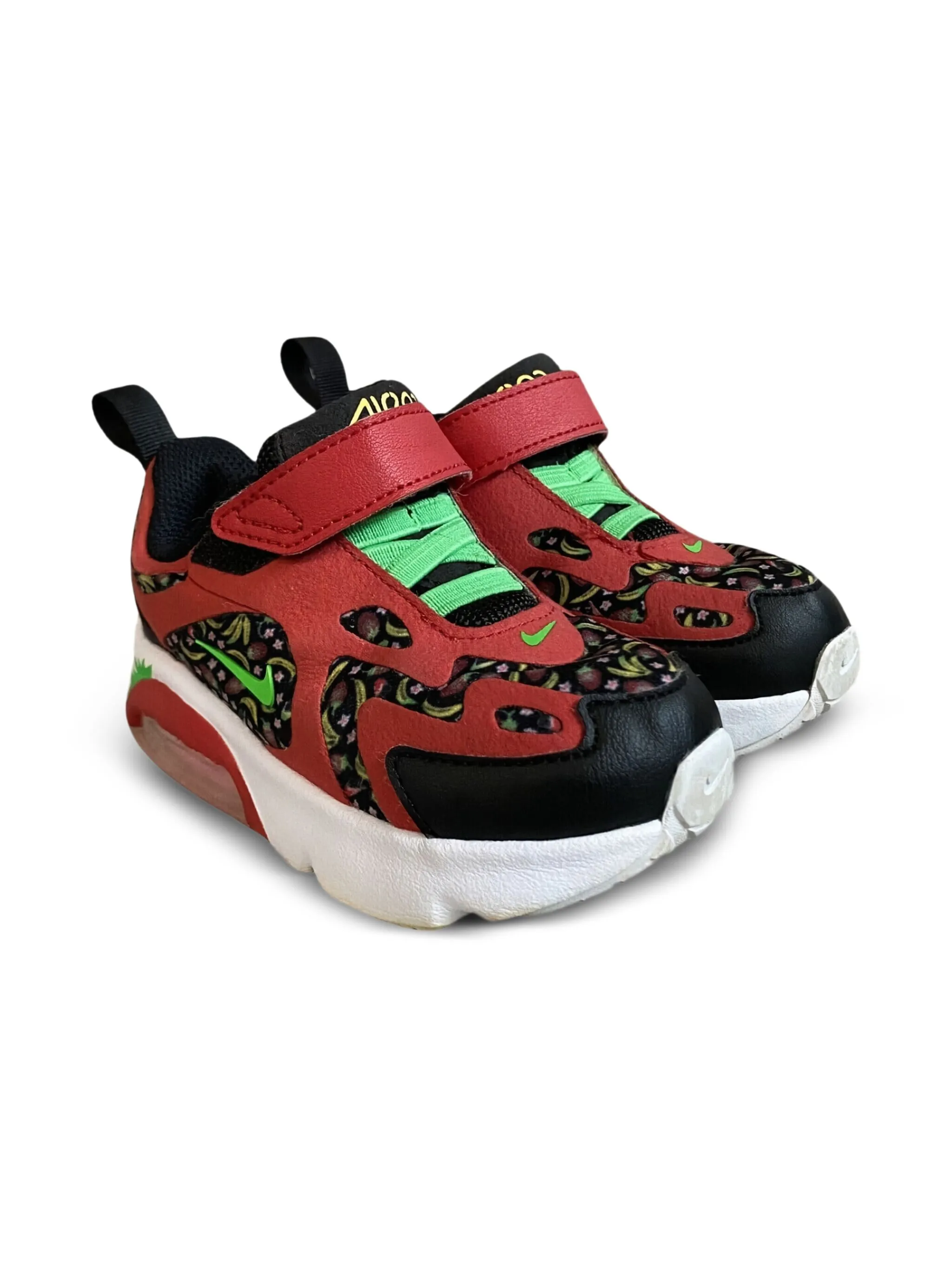 Кроссовки Air Max 200 University Red/Green Spark Nike Kids, красный — фото 3