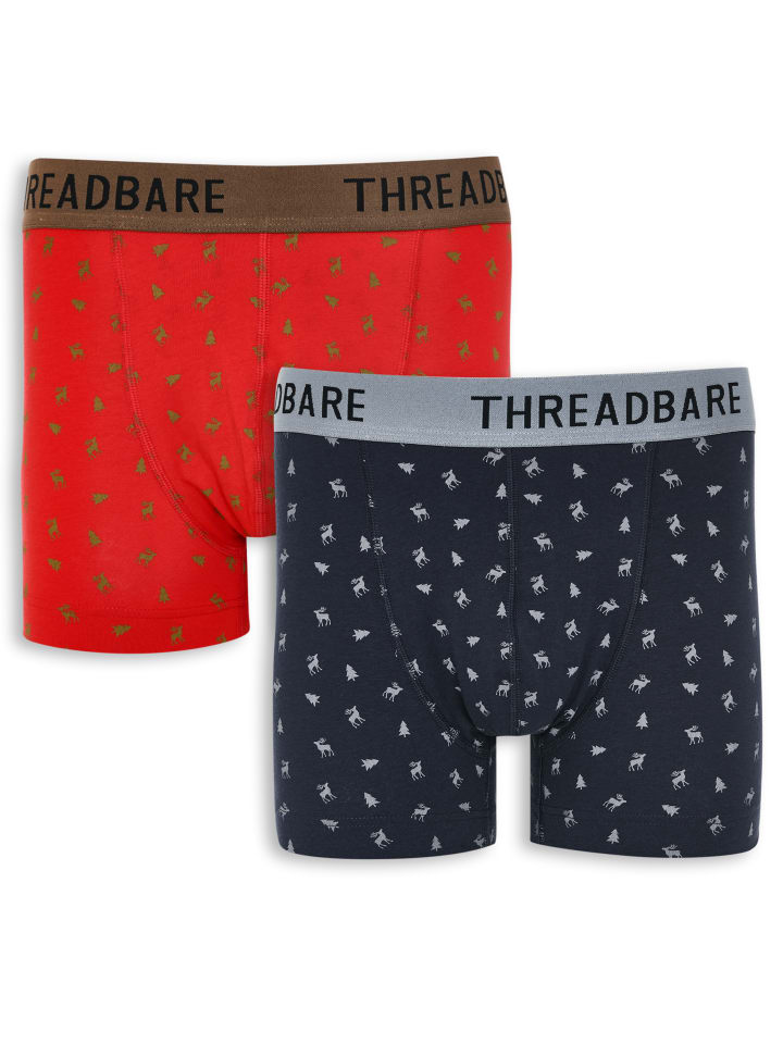 

Трусы боксеры Threadbare, цвет red & navy