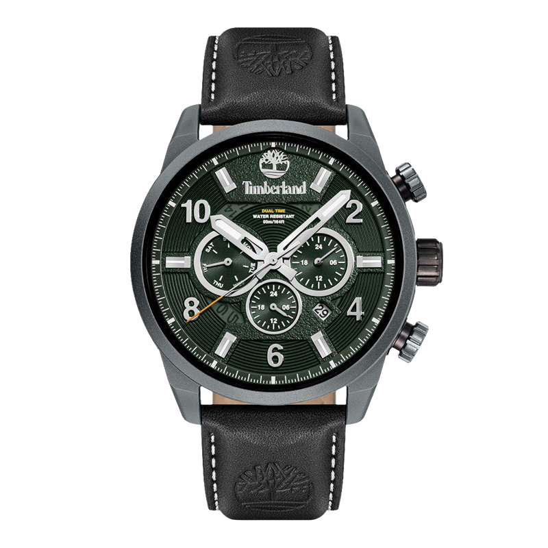 

Timberland Часы Henniker II Collection Wrist Watch Quartz Movement Leather Strap Green Dial Men's Watch, Green (TDWGH2100605)