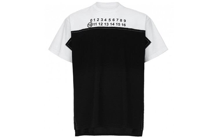 

Футболка мужская черная/белая Maison Margiela, черный/белый