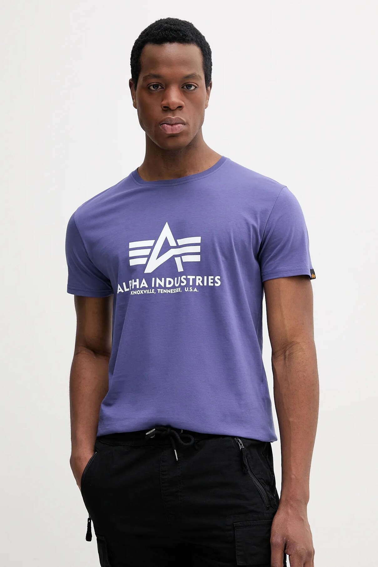 

Футболка Cotton T-Shirt Basic T-Shirt Alpha Industries, фиолетовый