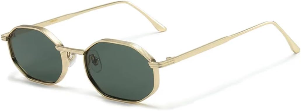 

Модные маленькие ретро-солнцезащитные очки для женщин, классические винтажные панк-солнцезащитные очки для мужчин, очки для активного отдыха на природе SZVVBKK, Golden Green