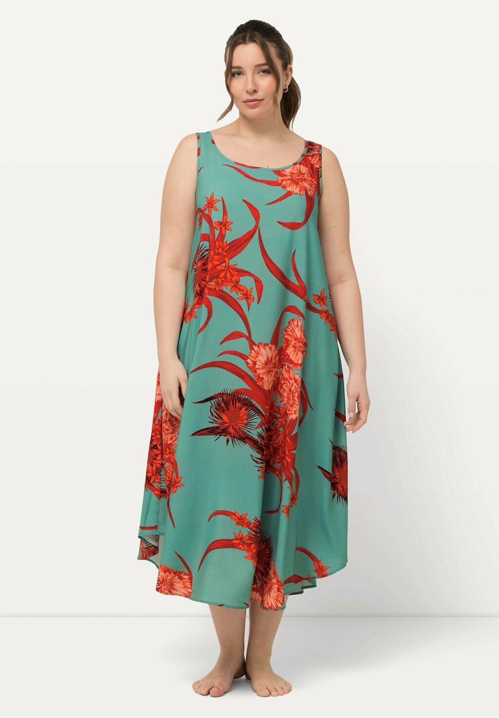 

Дневное платье FLORAL MOTIF Ulla Popken, бирюзовый