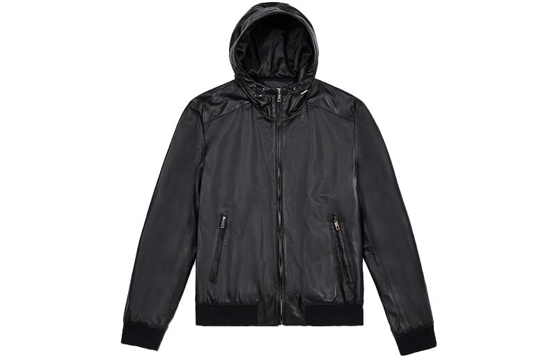 

BALLY Кожаная куртка мужская черная, Black