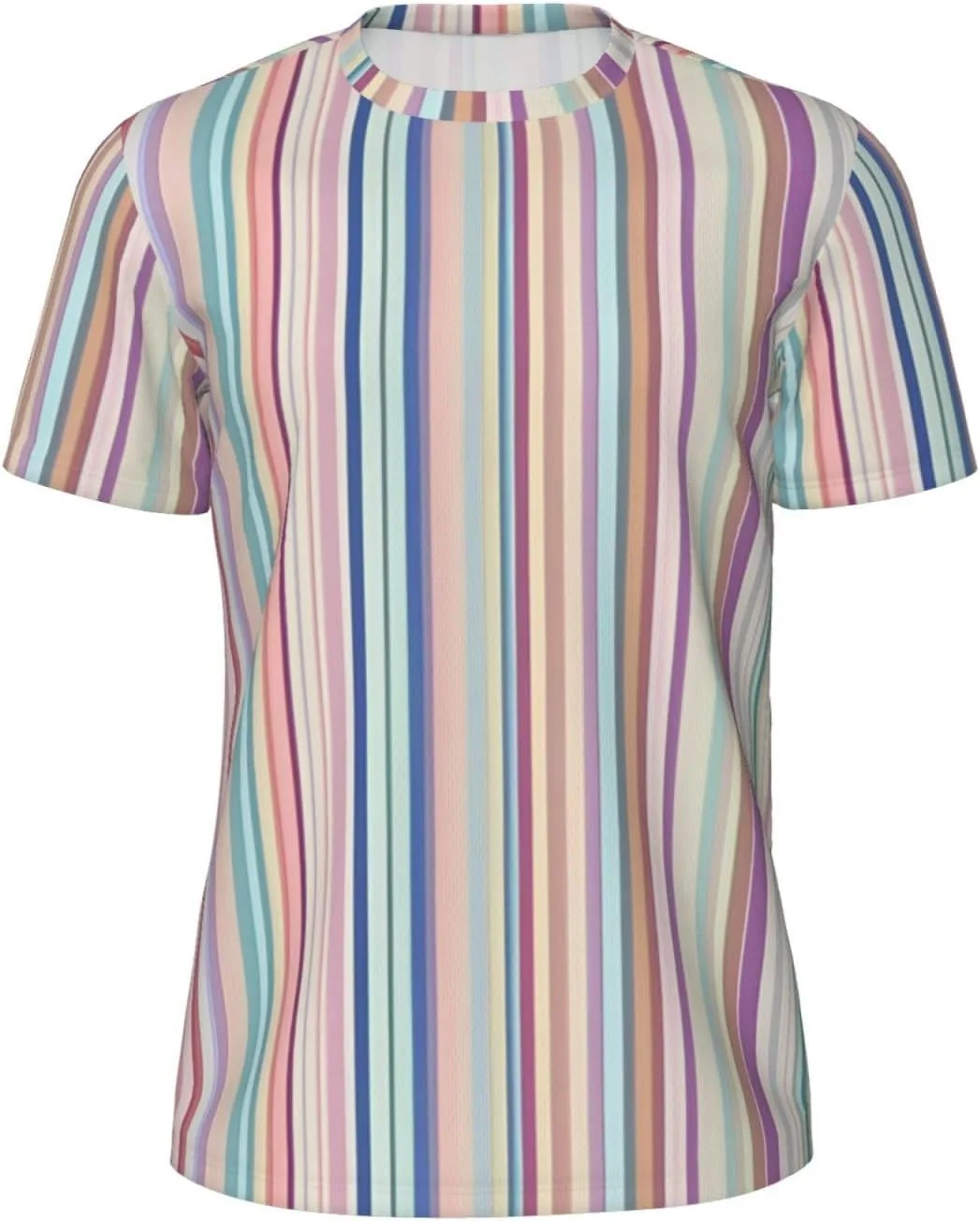 

Футболка мужская летняя с принтом Color Stripes, легкая и дышащая SDFHU