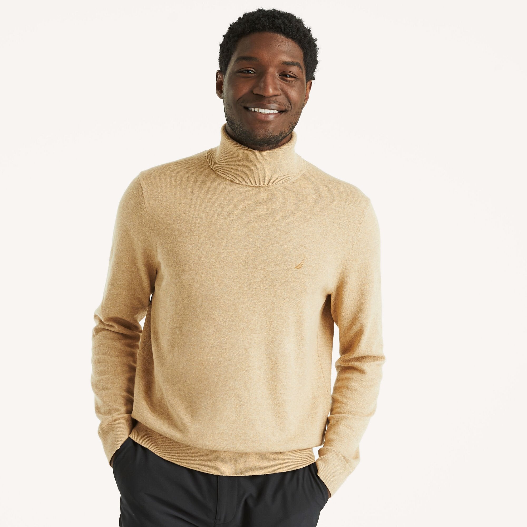 

Водолазка мужская Nautica Navtech, цвет coastal camel heather bro