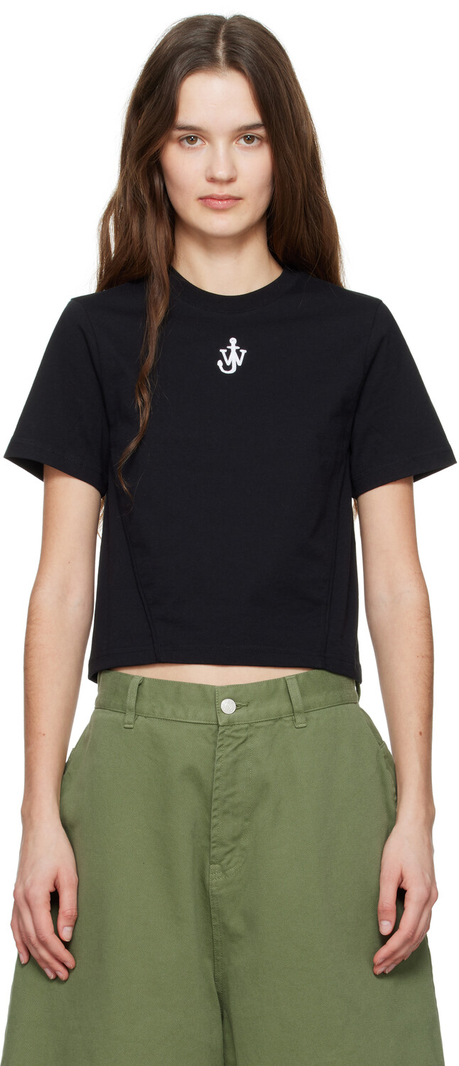 

Укороченная футболка с логотипом Anchor JW Anderson, черный
