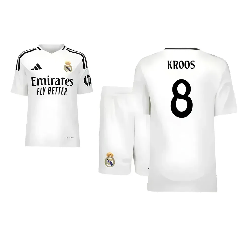 Домашний комплект Real Madrid 2024-2025 (детский) с Кроосом 8, белый
