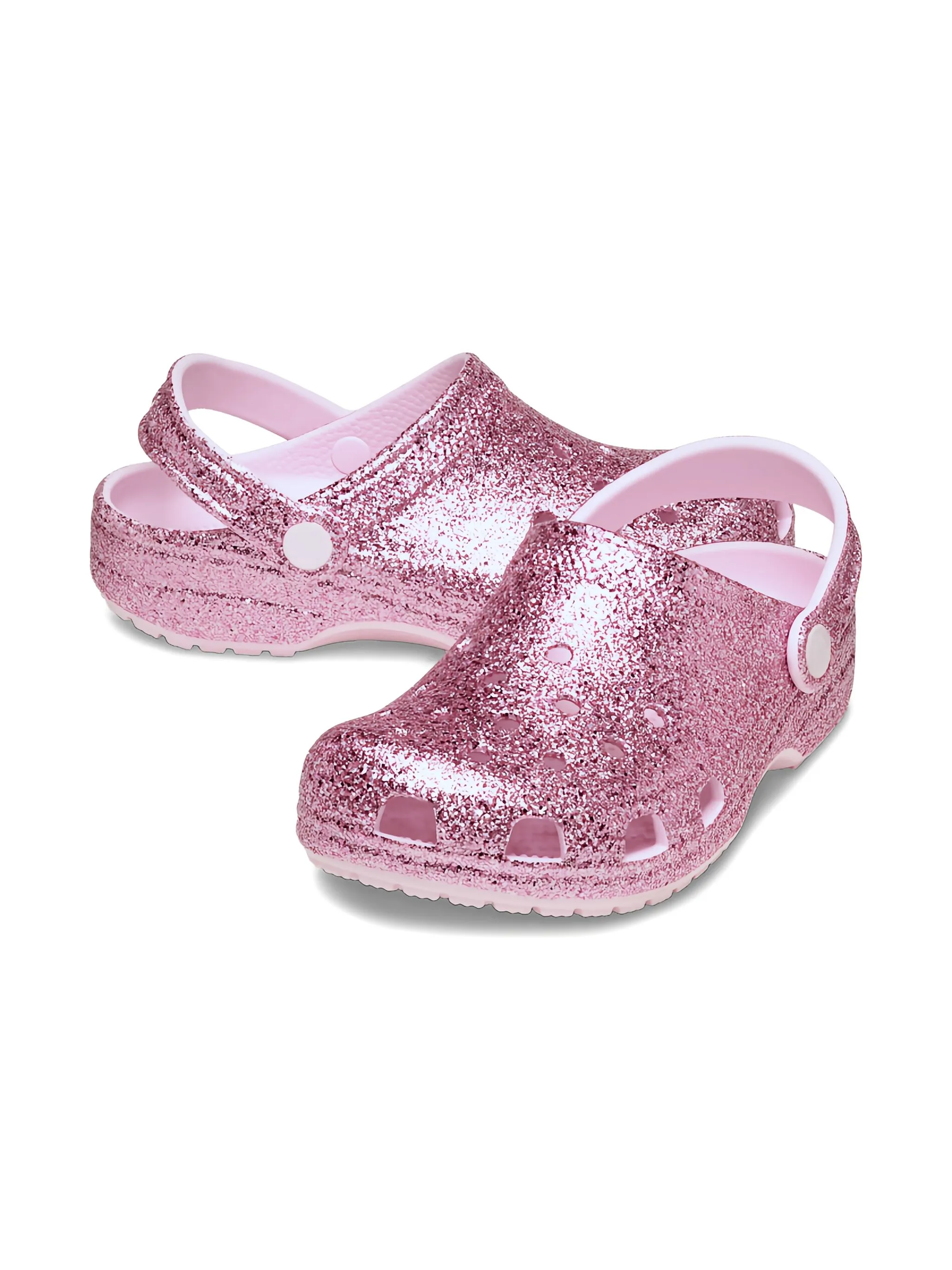 

Клоги Classic Chunky Glitter Crocs, розовый