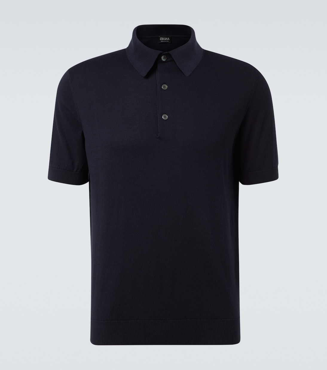 

Хлопковая поло Zegna, темно-синий