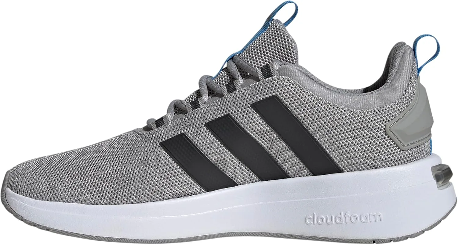 Детские кроссовки Adidas Unisex Baby Grand Court Lifestyle на липучке, синий/серый — фото 4