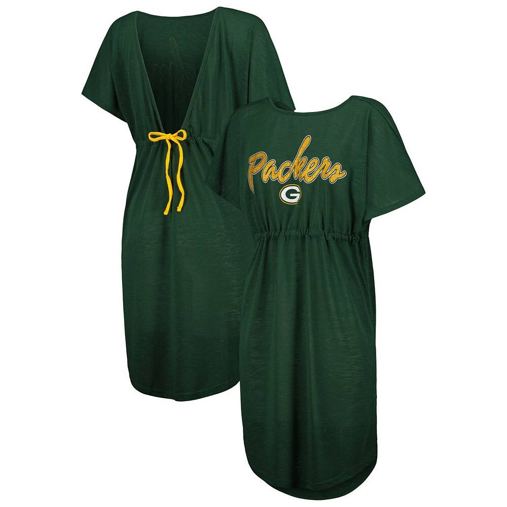 

Женский купальник G-III 4Her от Carl Banks Green Green Bay Packers Versus Swim Coverup, цвет Pkr Green