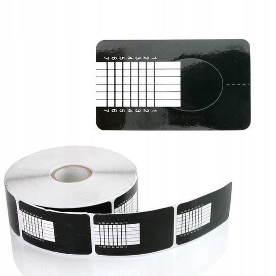 

Шаблоны форм для ногтей узкие черные, 100 шт., AllePaznokcie