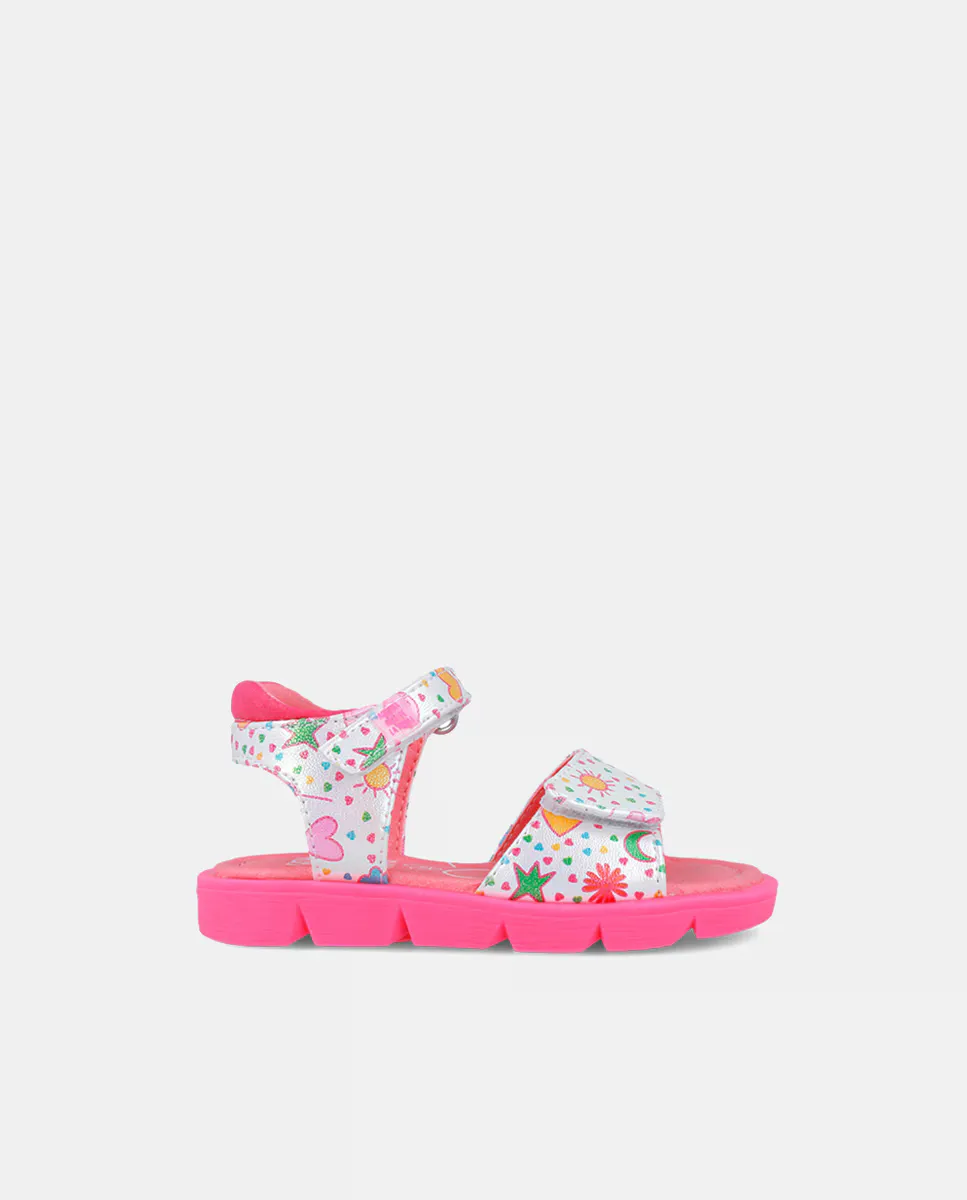 

Сандалии для девочек с принтом Agatha Ruiz de la Prada, белый