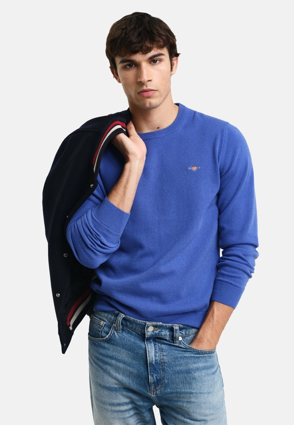 

Джемпер SUPERFINE CREW NECK GANT, синий