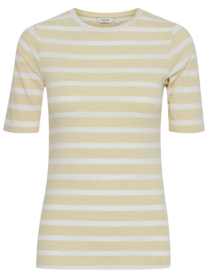 

B.young Футболка желто-белого цвета, Белый, B.young Футболка желто-белого цвета