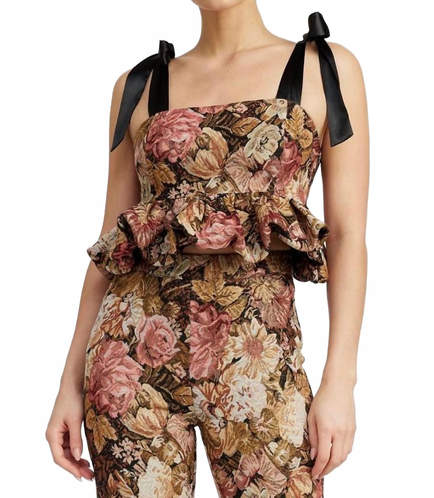 

Кэри Бэбидолл цветочный топ в коричневом En Saison