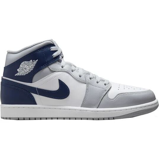 

Кроссовки Air Jordan 1 Mid, цвет Weiß/Mitternachtsblau/Wolfgrau