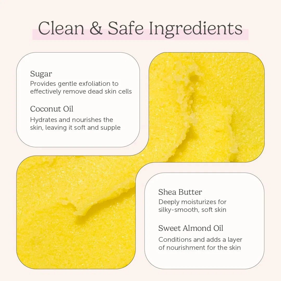 Скраб для тела сахарный отшелушивающий Nectar Bath Treats с маслом ши и кокосовым маслом 226 г, лимон — фото 3