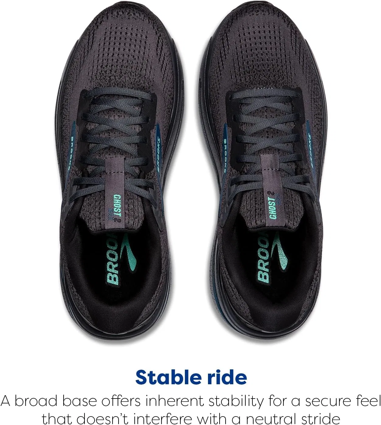 Мужские кроссовки Brooks Ghost Max 2, 3-Ebony Cockatoo Blue Sapphire — фото 4