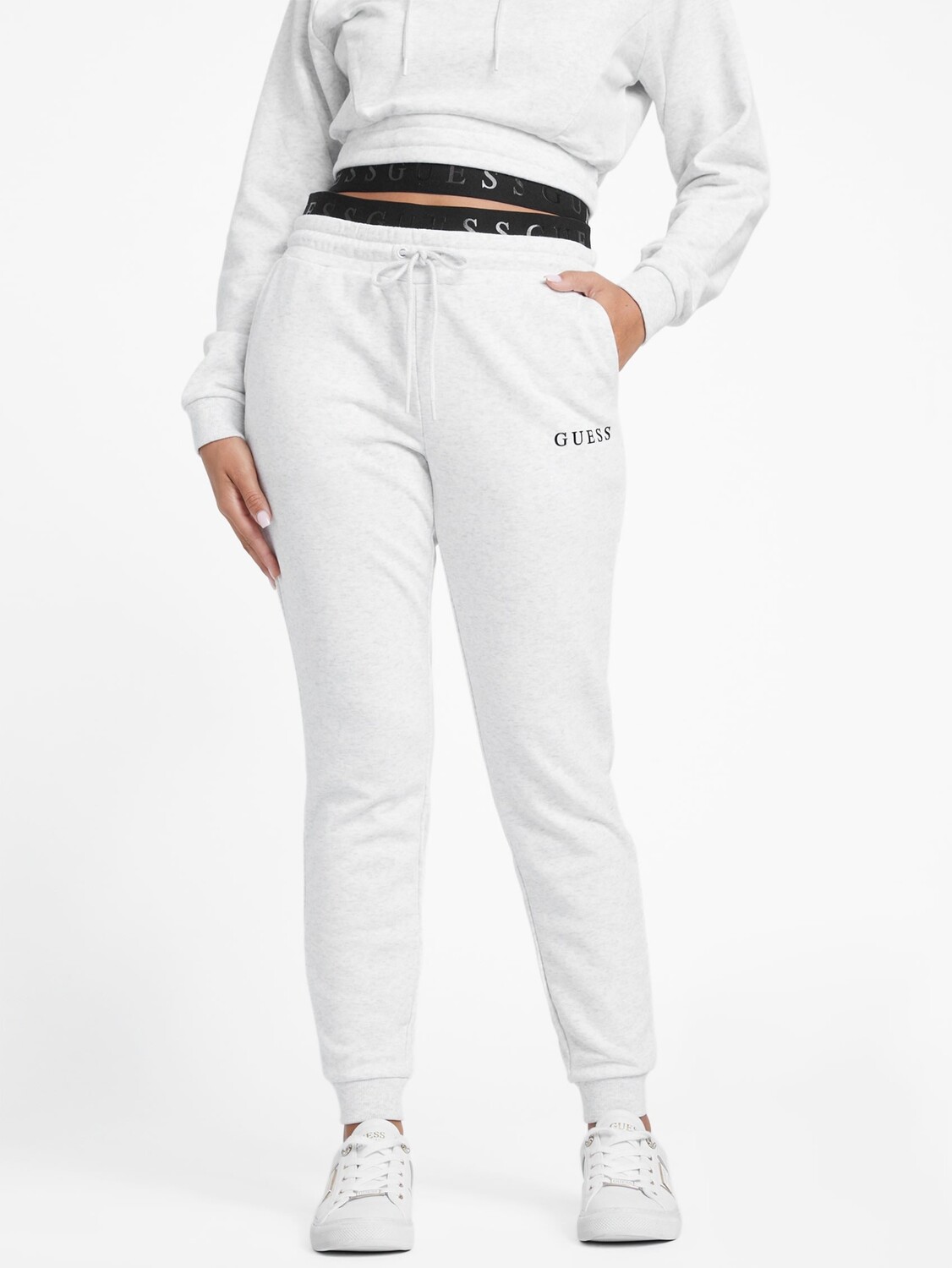

Джоггеры с сетчатым логотипом Ivy Guess Factory, цвет Winter Dawn Heather