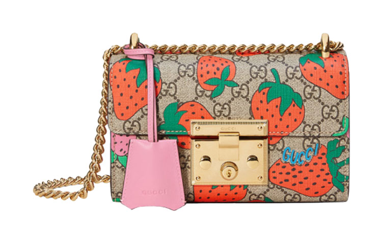 

GUCCI Сумка-коробка с замком на плечо, женская, черного/розового цвета, небольшого размера
