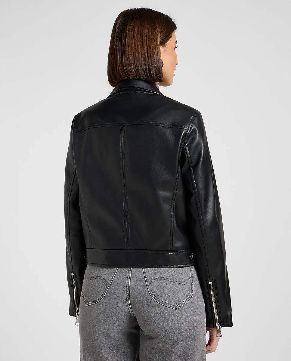 

Женская байкерская куртка из искусственной кожи Lee, черный