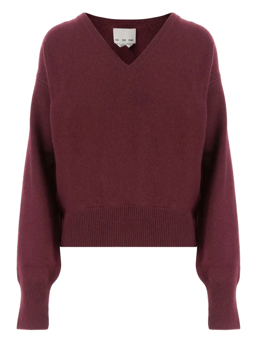 

Кашемировый свитер с V-образным вырезом SA SU PHI, красный