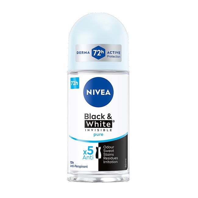 

Черный белый чистый шариковый дезодорант для женщин Nivea, 50 мл