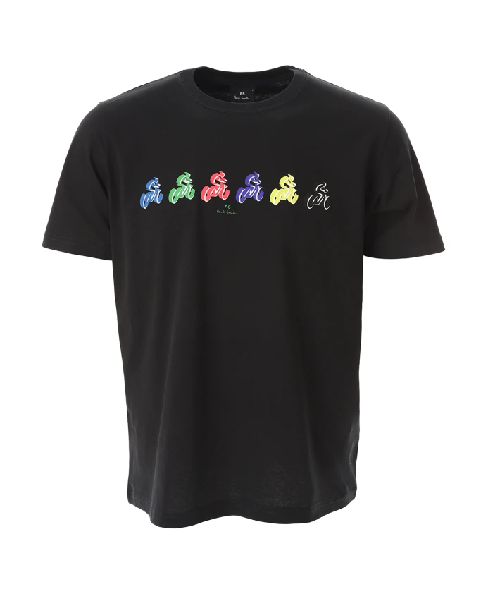 

Футболка с надписью "Bike repeat" черного цвета Ps By Paul Smith, черный