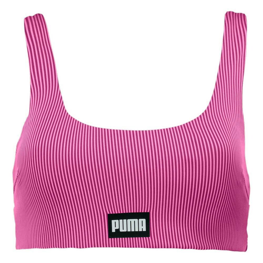 

Топ бикини Puma Ribbed Scoop Neck, розовый