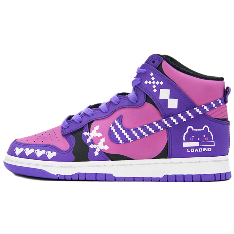 

Кроссовки Nike Dunk Skateboarding Shoes Unisex High-top White, фиолетовый