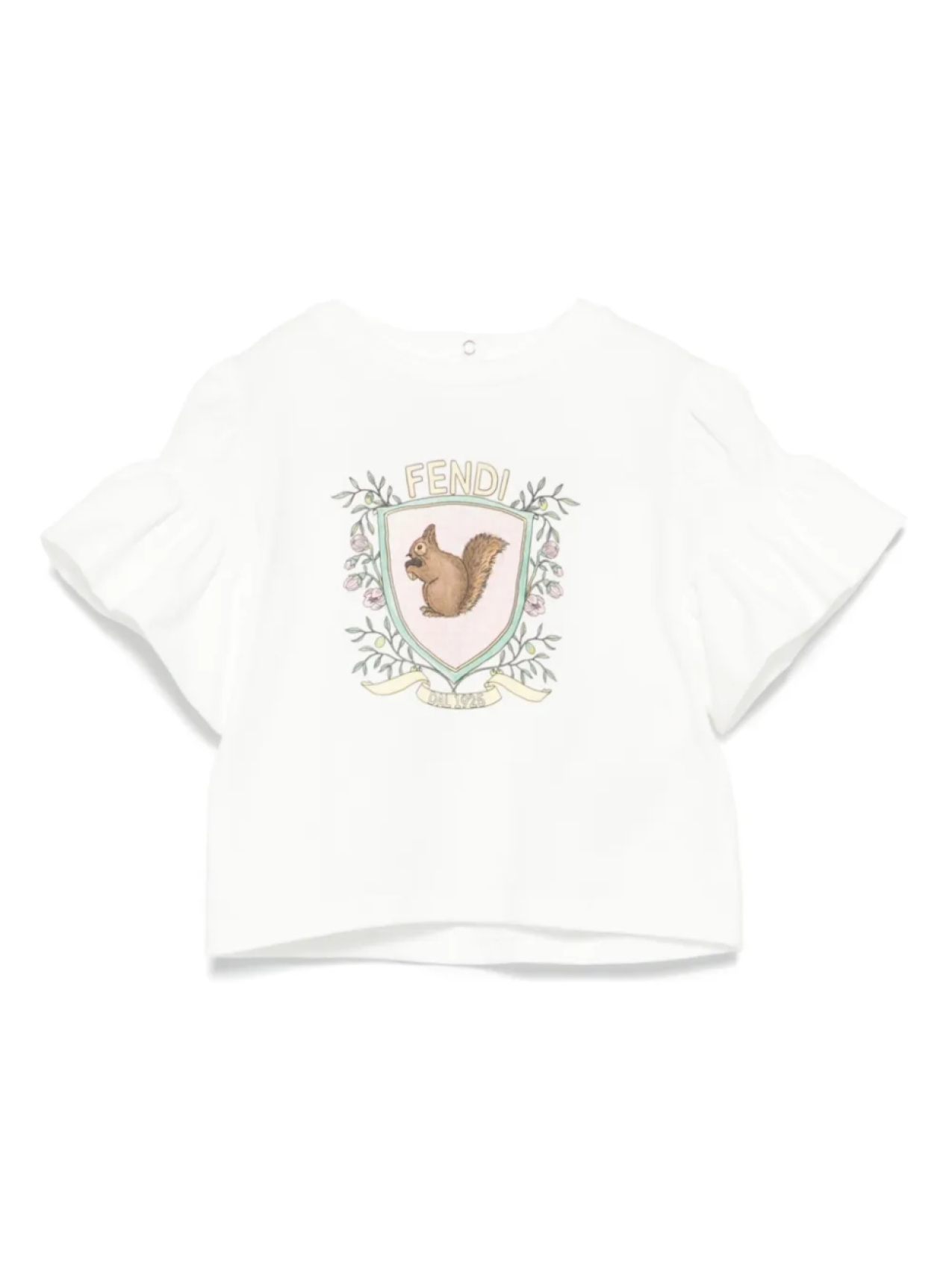 

Футболка с графичным принтом Fendi Kids, белый
