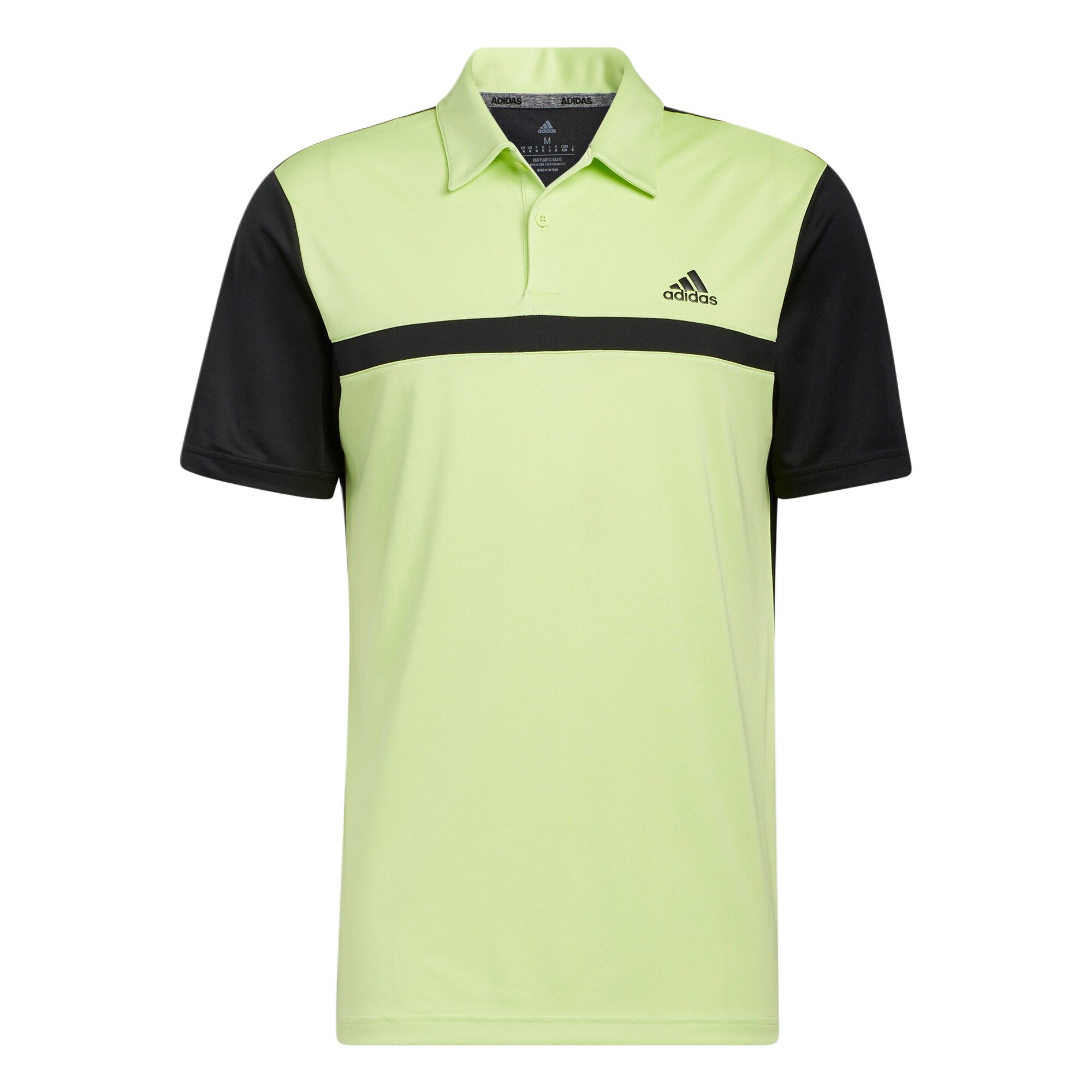 NVLTY CORE Футболка поло мужская Кислотный зеленый/Черный Adidas — фото 2