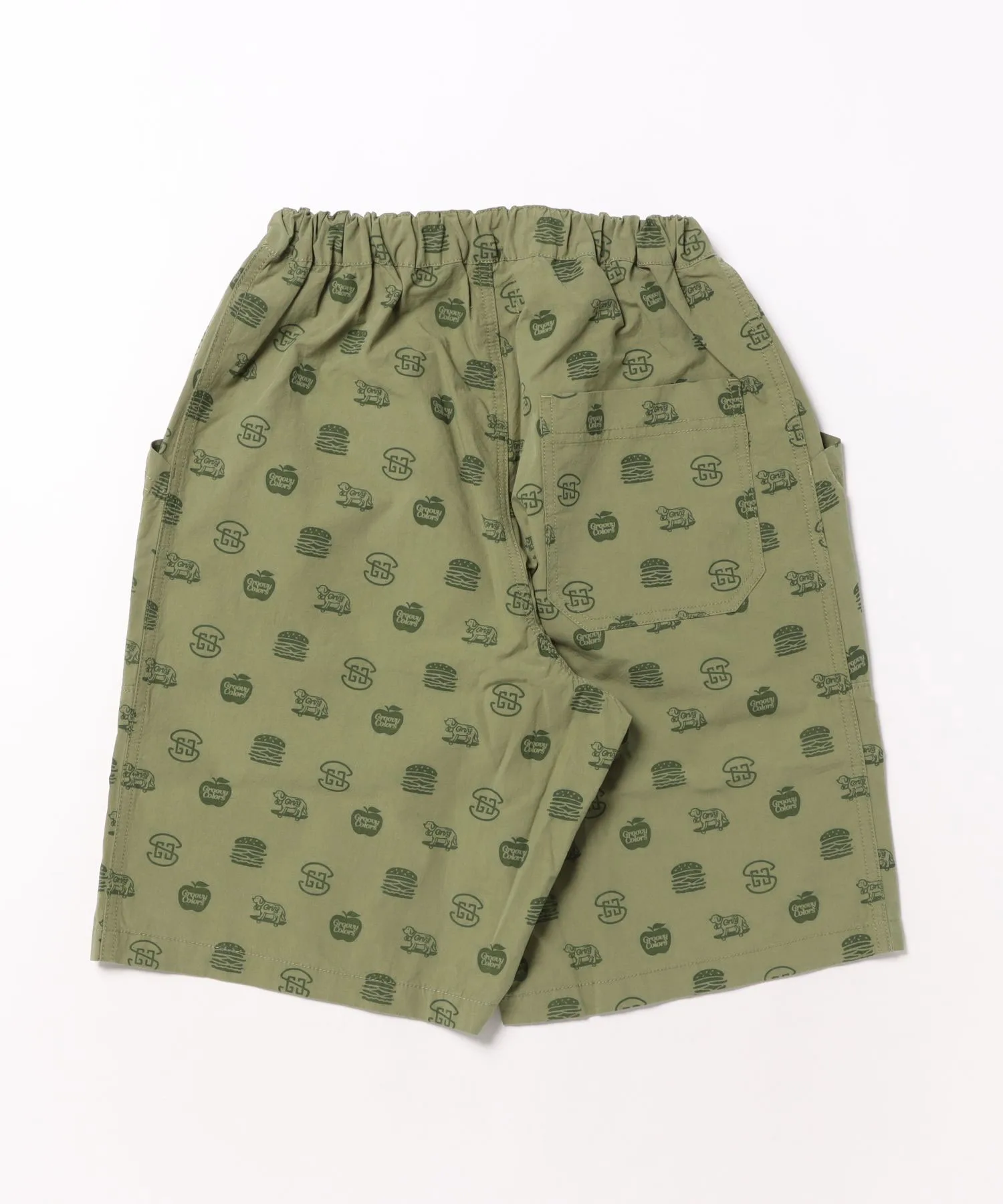Детские шорты с боковыми карманами GROOVY COLORS GC Patterned Side Pocket Shorts хаки — фото 3