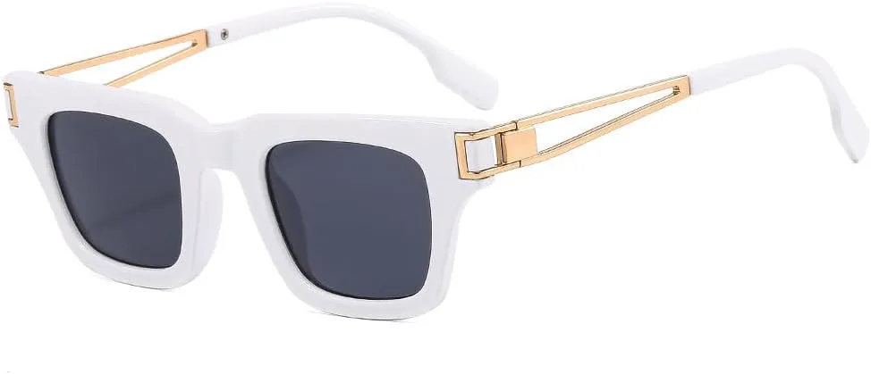 

Винтажные маленькие солнцезащитные очки для мужчин и женщин, роскошные ретро-очки унисекс, популярные модели, защита от ультрафиолета UV400 TKKTLLT, White