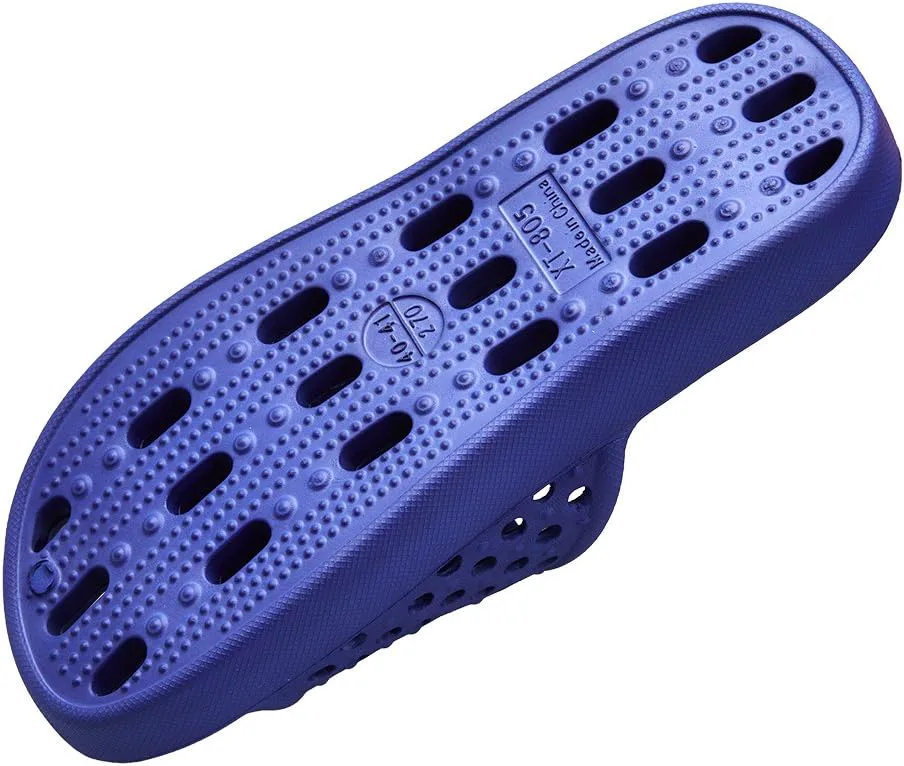 

Душевые тапочки Xomiboe для мужчин, быстросохнущие, для женщин, нескользящие, удобные домашние тапочки, шлепанцы для ванной комнаты и отеля, сандалии для студентов и спортзала, синий