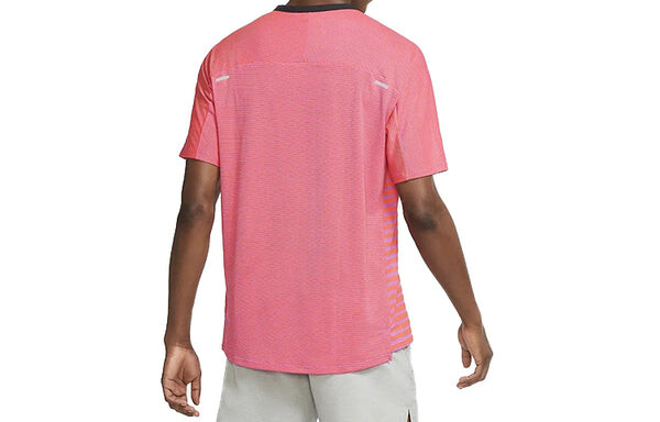 Футболка techknit future fast running round neck short sleeve pink Nike, розовый — фото 2