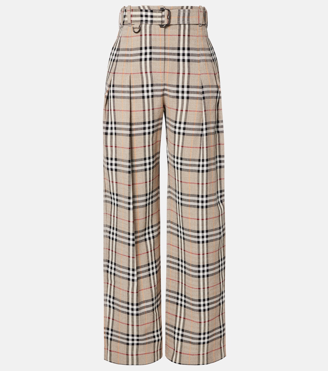 

Широкие брюки с поясом в клетку Burberry Burberry, Limestone Ip Check