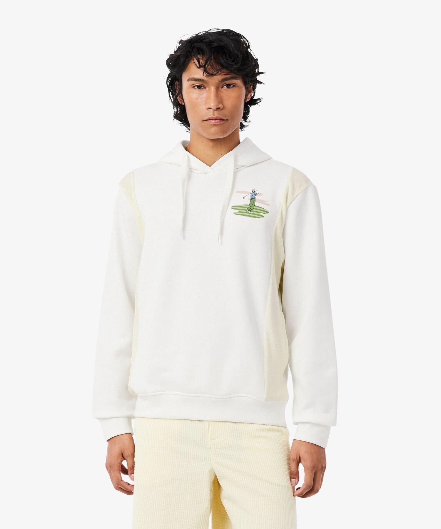 Толстовка с принтом для игры в гольф из флиса LACOSTE, White